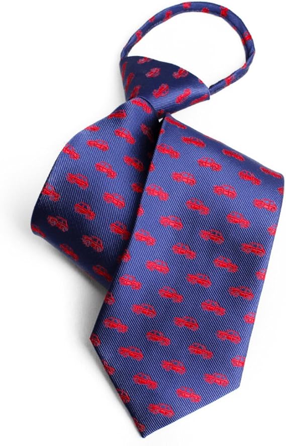 Amazon カジュアル ネクタイ ワンタッチ ミニクーパー 車柄 イージーネクタイ レッド ネクタイ 通販