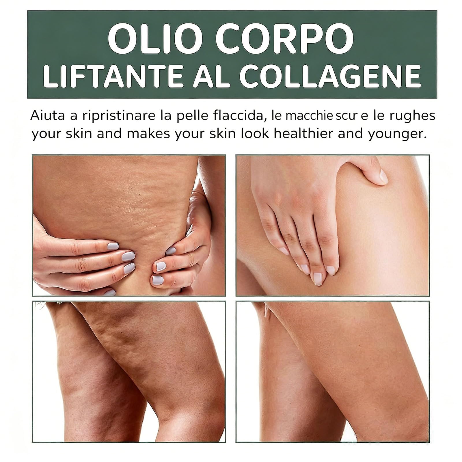 Elycura Collagen Oil, Olio Per il Corpo Lifting Al Collagene Elycura, Olio Nutriente Per Pelli Mature, Oli Illuminanti, Idratante Rassodante Non Grassa, Per Collo, Petto, Braccia, Gambe (1 bottiglia) - 5