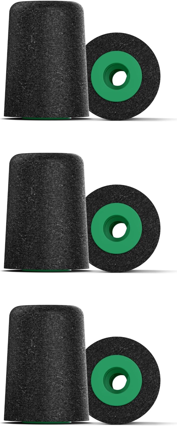 Foam Ear Tips Designed for NuForce, ISOtunes PRO, Q-Jays, Etymotic Research, Westone & Shure, Small, 3 Pairs, Black - Memory Foam Earbud Tips, Earbud Replacement Tips, Made in the USA