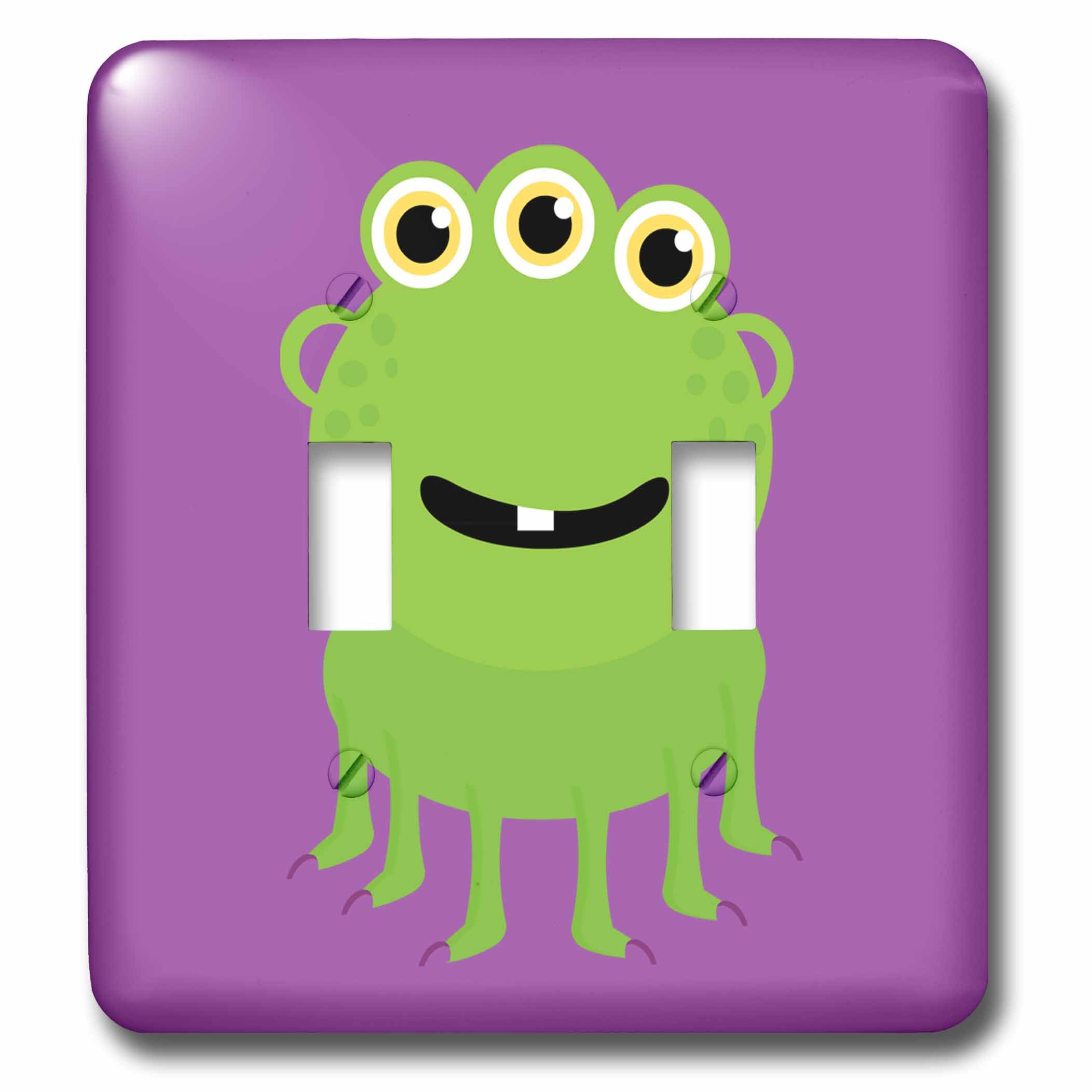 Interrupteur à bascule double vert Monster Series multicolore 3dRose