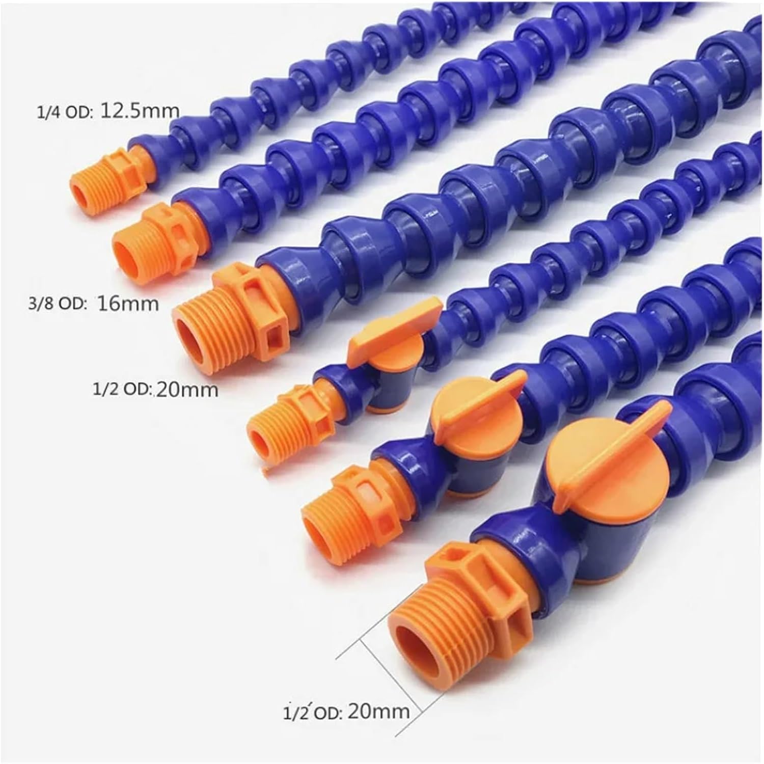 Tubo di raffreddamento flessibile in plastica, tubo di raffreddamento per acqua e olio, 1 pezzo piatto rotondo ugello tornio metallo 1/4 3/8 1/2 tubo regolabile a forma di Y con interruttore per
