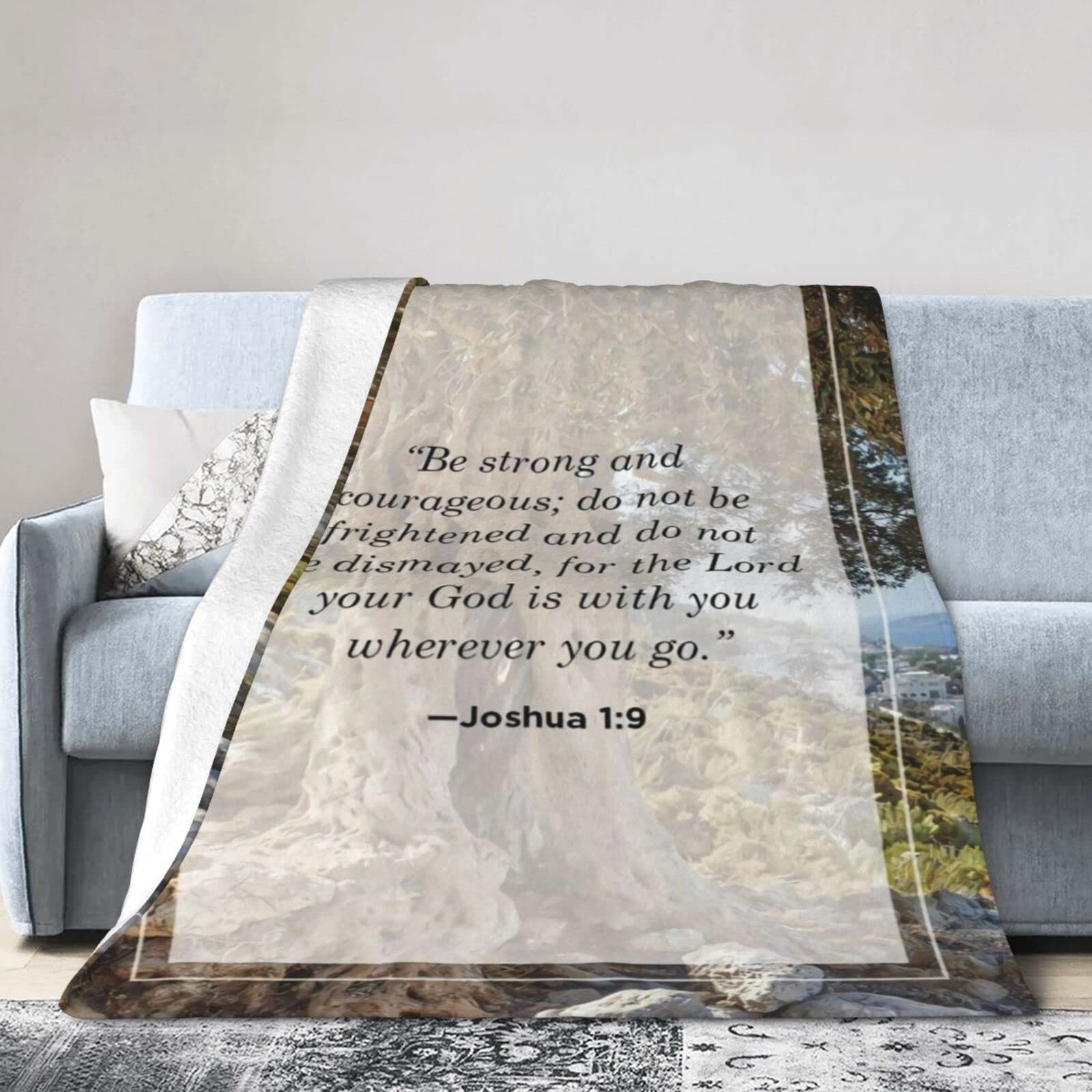 Kwqdozf Black Joshua 1 9 Flannel Blanket Ultra-Soft Micro Fleece Blanket Pilling Resistant Flannel Throw Blanket 80"X60"