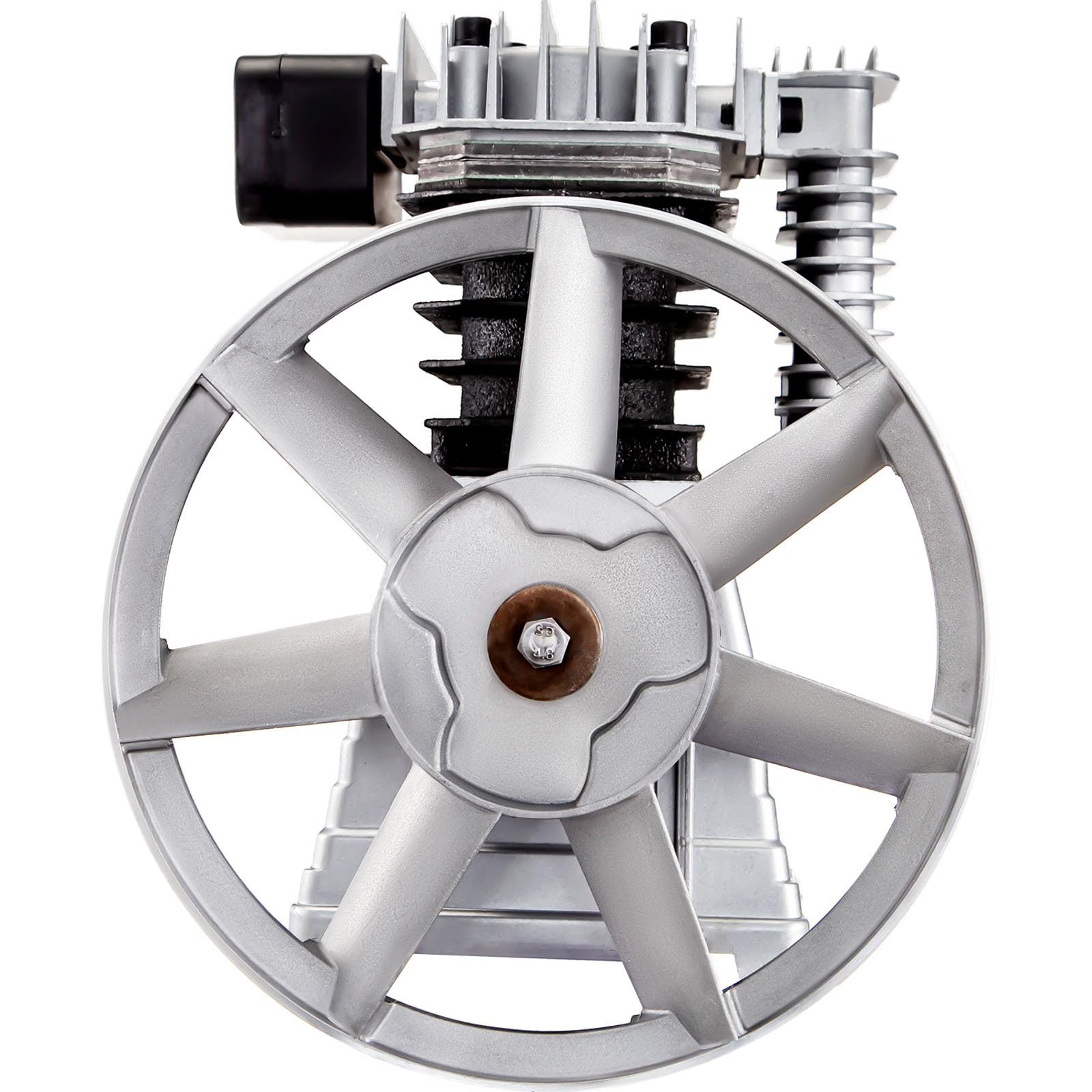 VEVOR Bomba de compresor de aire 375L 3KW pistón doble cilindro 1300rpm 1 etapa 11 bar aluminio