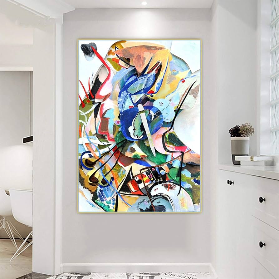 手書き絵画 オリジナル抽象化 ( スポーツ ) Amazon.co.jp: ワシリー・カンディンスキー《幾何学的抽象化》抽象画