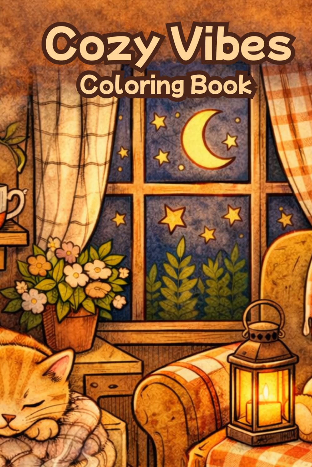 Cozy Moments: A relaxing coloring book with cozy scenes, cute spaces, and peaceful moments