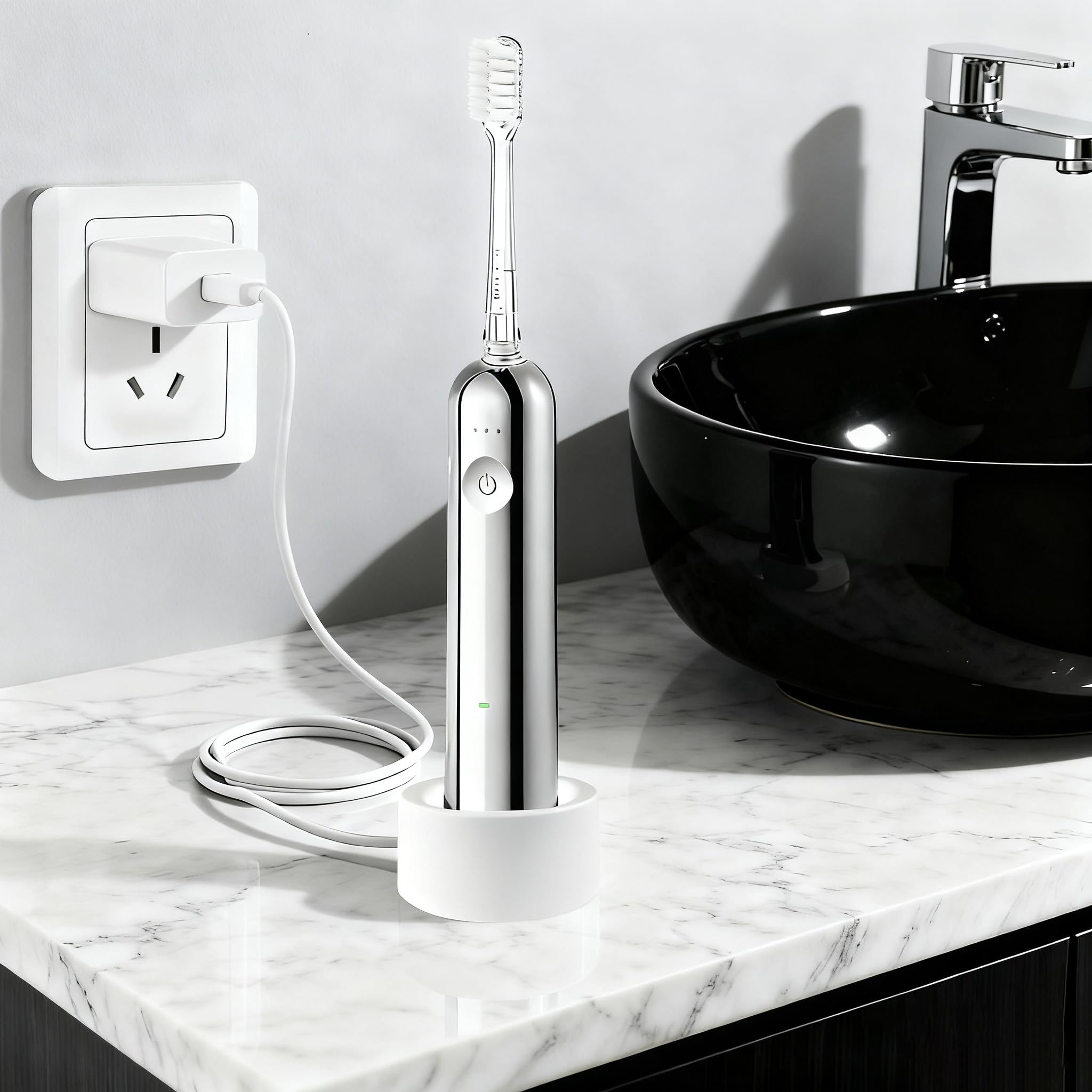 Base de carga para cepillos de dientes Laifen, base de cargador de cepillo de dientes eléctrico y soporte adecuado para LFTB01-S/LFTB01-P/LFTB01-A, incluye cable USB C y adaptador. (blanco)
