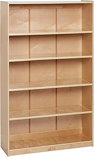 ECR4Kids Classic Wooden Bookcase with Adjustable Shelves, 60in, Classroo...