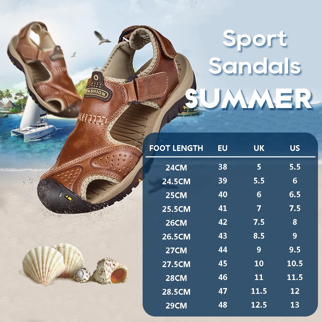 Rojeam Sandalias Hombre Sandalia Verano Sandalias Deportivas Hombres Zapatos de Montaña Exterior Sandalias y Chanclas Senderismo Zapatos