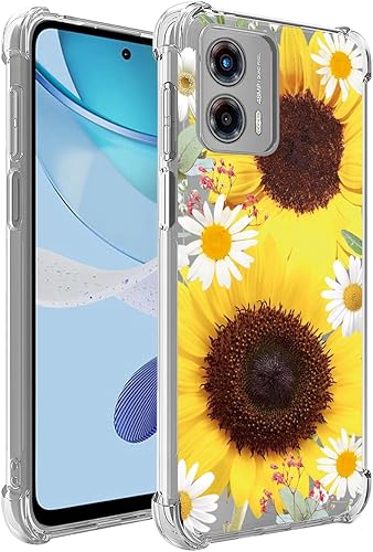 Miniatura 6 de Funda de teléfono para Moto G 5G 2023, Motorola G 5G 2023 para niñas y mujeres, delgada, a prueba de golpes, con patrón floral transparente, funda