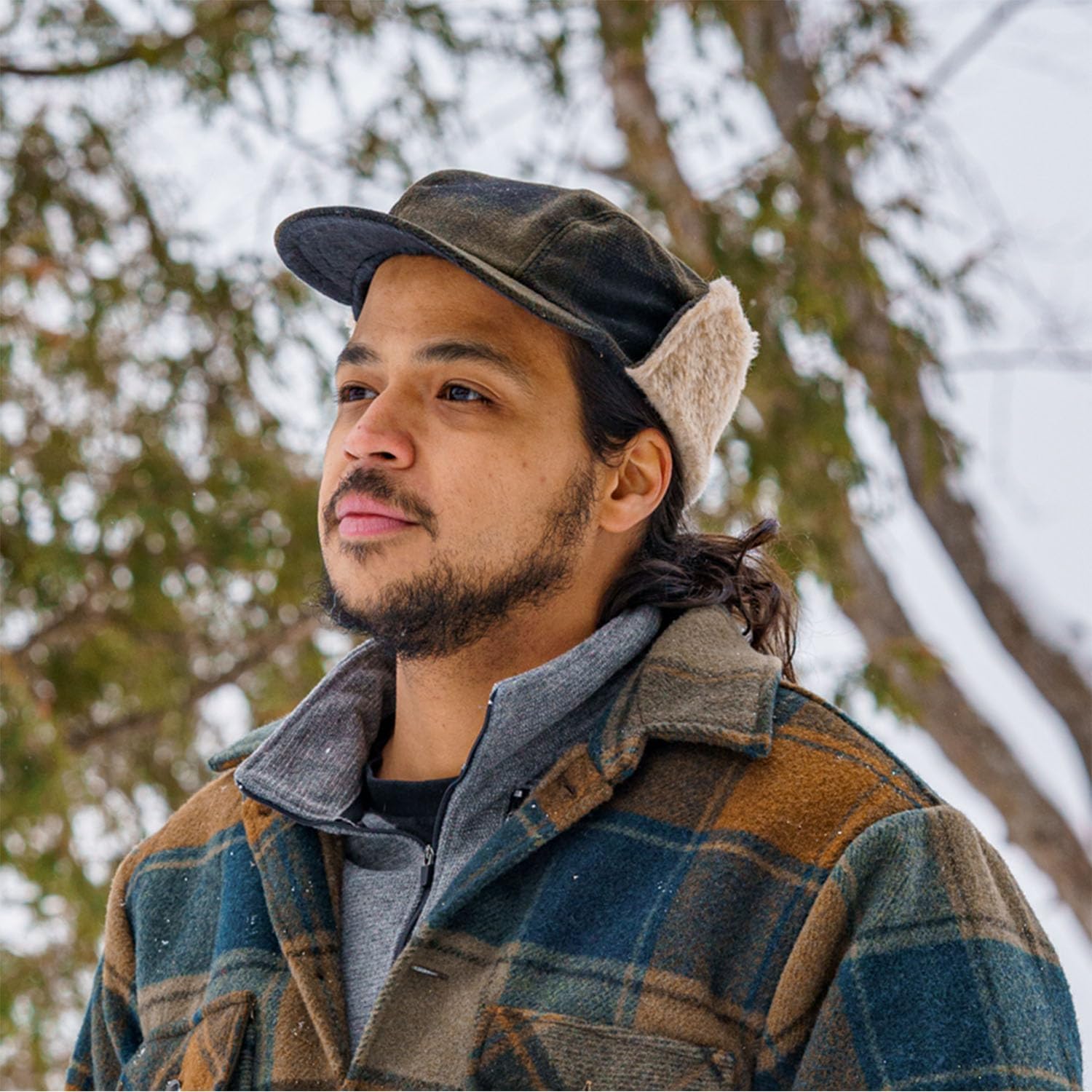 Stormy Kromer The Bergland Cap Size SM Olive and Black Buffalo