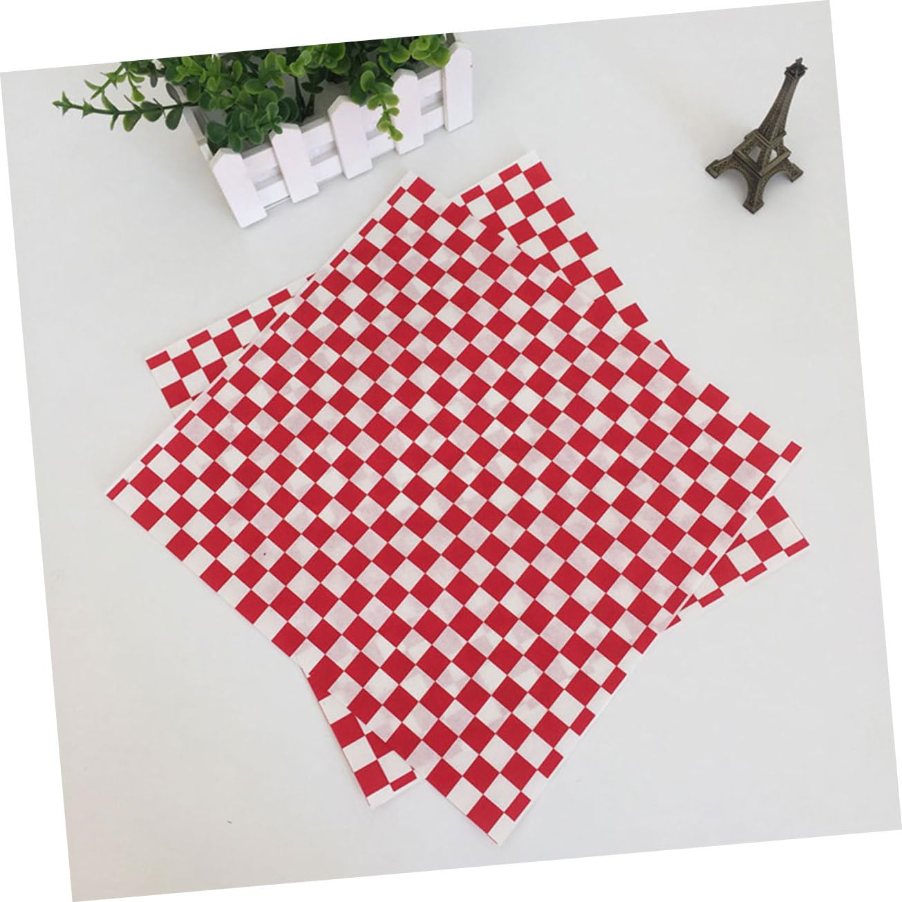 Papier Anti-graisse Rouge 200 Feuilles, Papier pour Aliments Frits