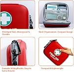 SuccorWare 150 Pieces Mini First Aid Kit - Small Medical Kit with Hard Shell - Emergency First Aid Kit for Car, Travel, Home, Outdoor, Office, Camping, Hiking (Red)