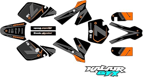 Kit de gráficos para KTM 65SX SX65 (2002-2008) serie Bold Orange 09 Mil-Dirt pit bike pegatinas de motocicleta, accesorios de motocross automotriz