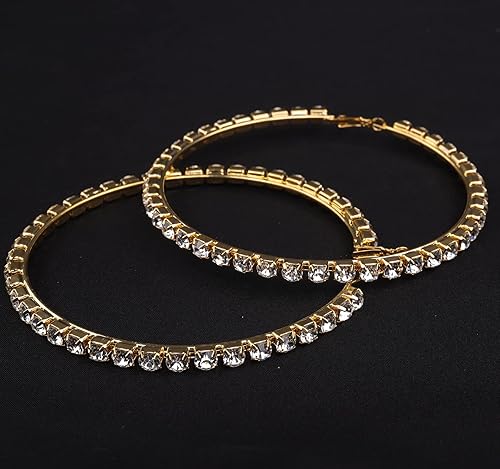 Miniatura 8 de Wekicici Aretes de aro de Halloween para mujer, exageran los aretes de diamantes de imitación en fiestas o uso diario, Metal Cristal Plata Diamante