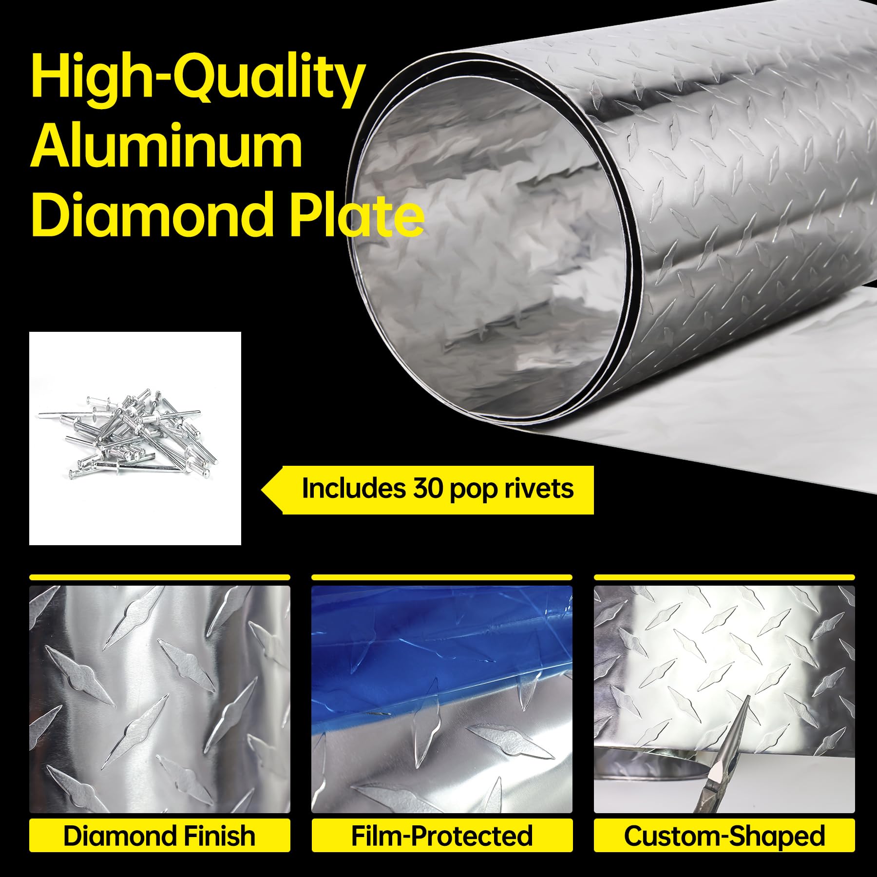 Diamond Plate Aluminum Sheet - RV, Truck & Boat -3
