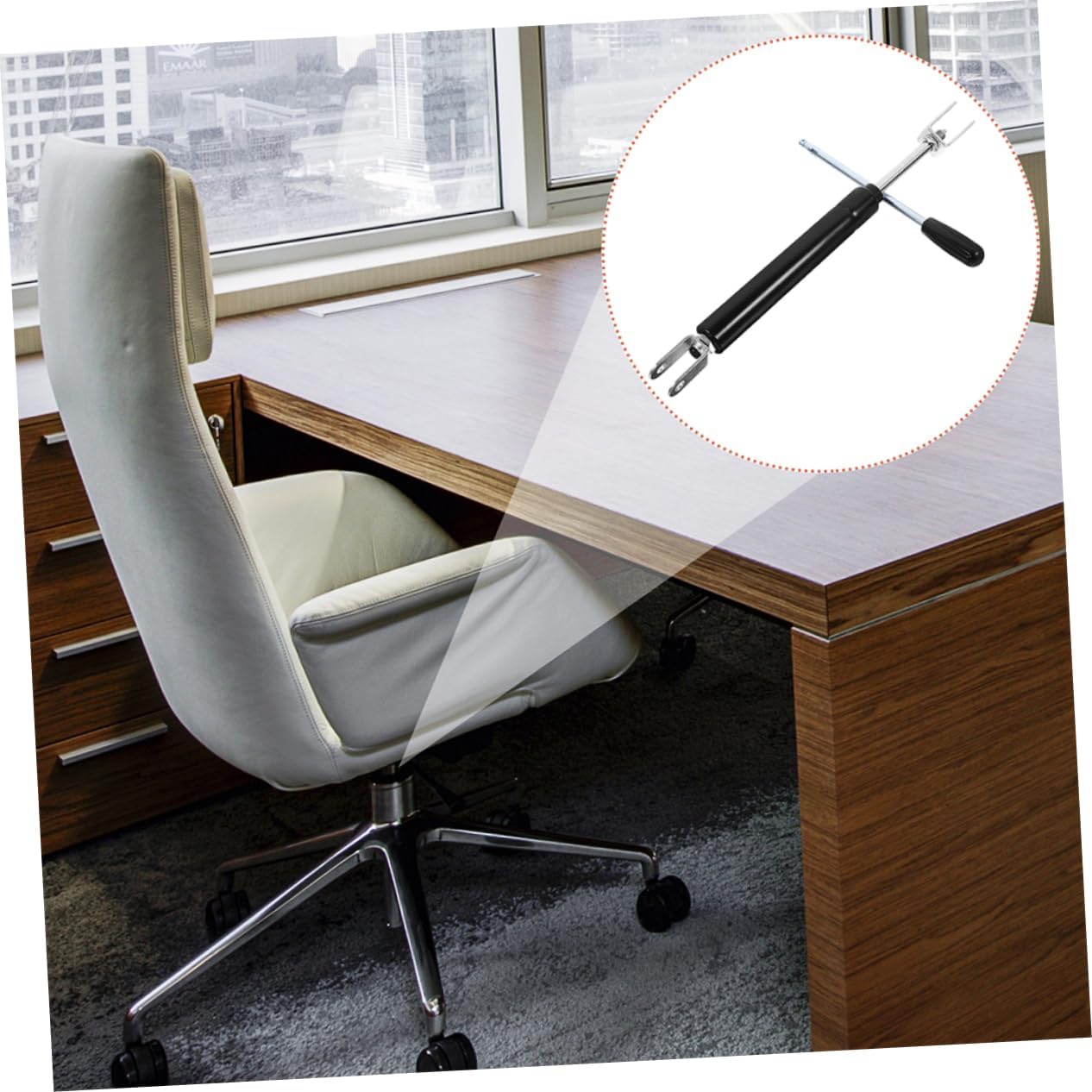 2 Sets Chair Gas Spring Rod Replacement Heavy Duty Gas Pressure Rods for Barber Salon Chairs Smooth Height Installation Pressure Support