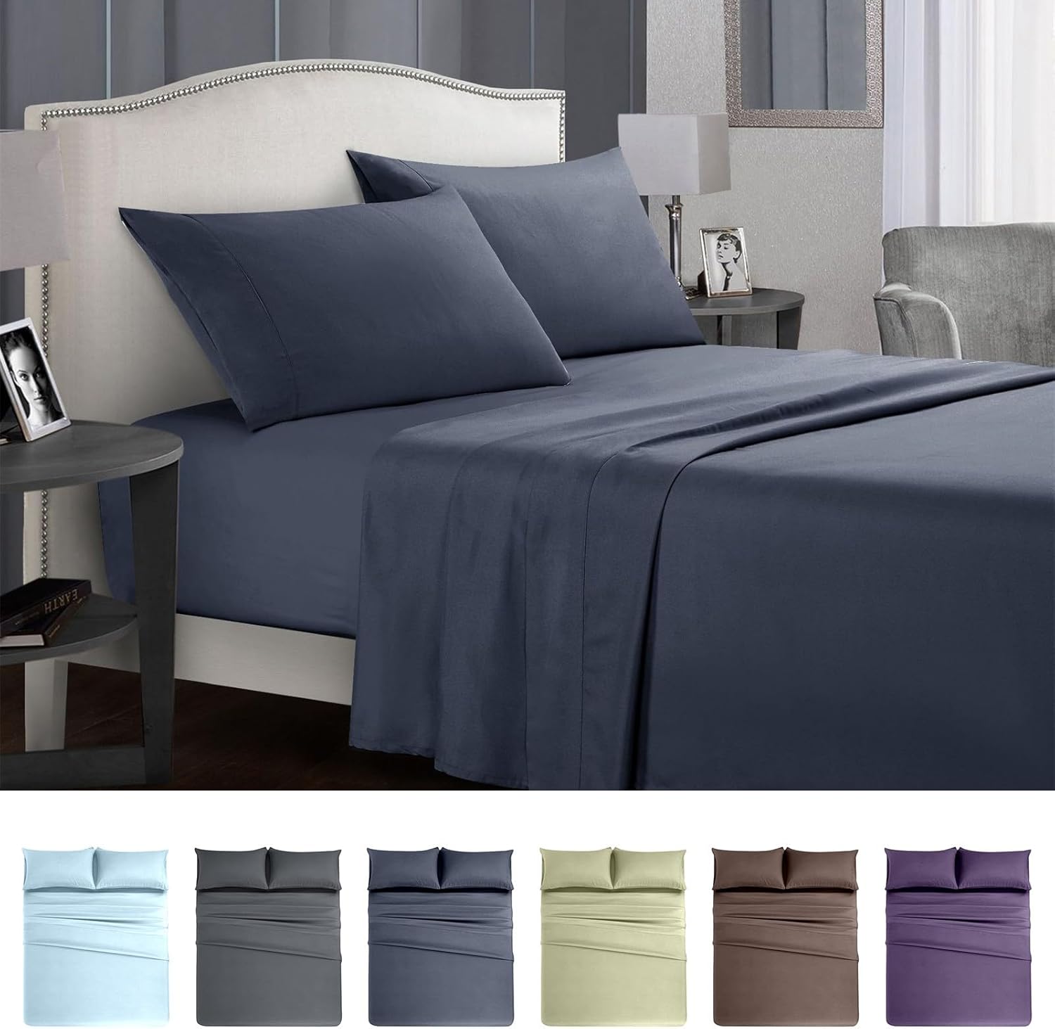 寝具4点セット 柔らかいポリエステル繊維 快適な部屋 ホームテキスタイル ベッドシーツセット一式79