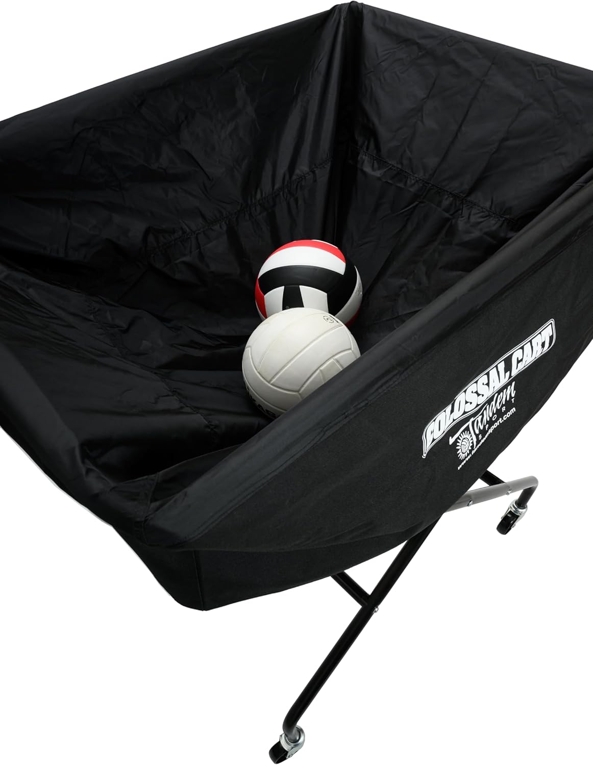 Tandem Sport Colossal Volleyball Ball Cart - Volleyball Training Equipment Ball Holder - Volleyball Ball Cart with Wheels - Volleyball Basket - Hold Up to 40 Balls