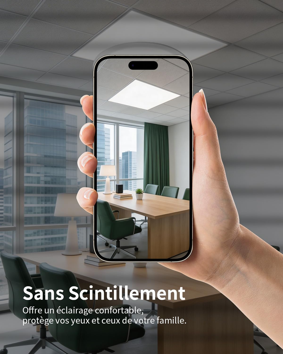 Lot de 2 Spot LED Encastrable Extra Plat 36W, Plafonniers LED, 5000LM, IP44, Carré, 3000K Blanc Chaud/4000K Blanc Neutre/6000K Blanc Froid, Spot LED Plafond pour Cuisine Salon, Trou 253-263mm