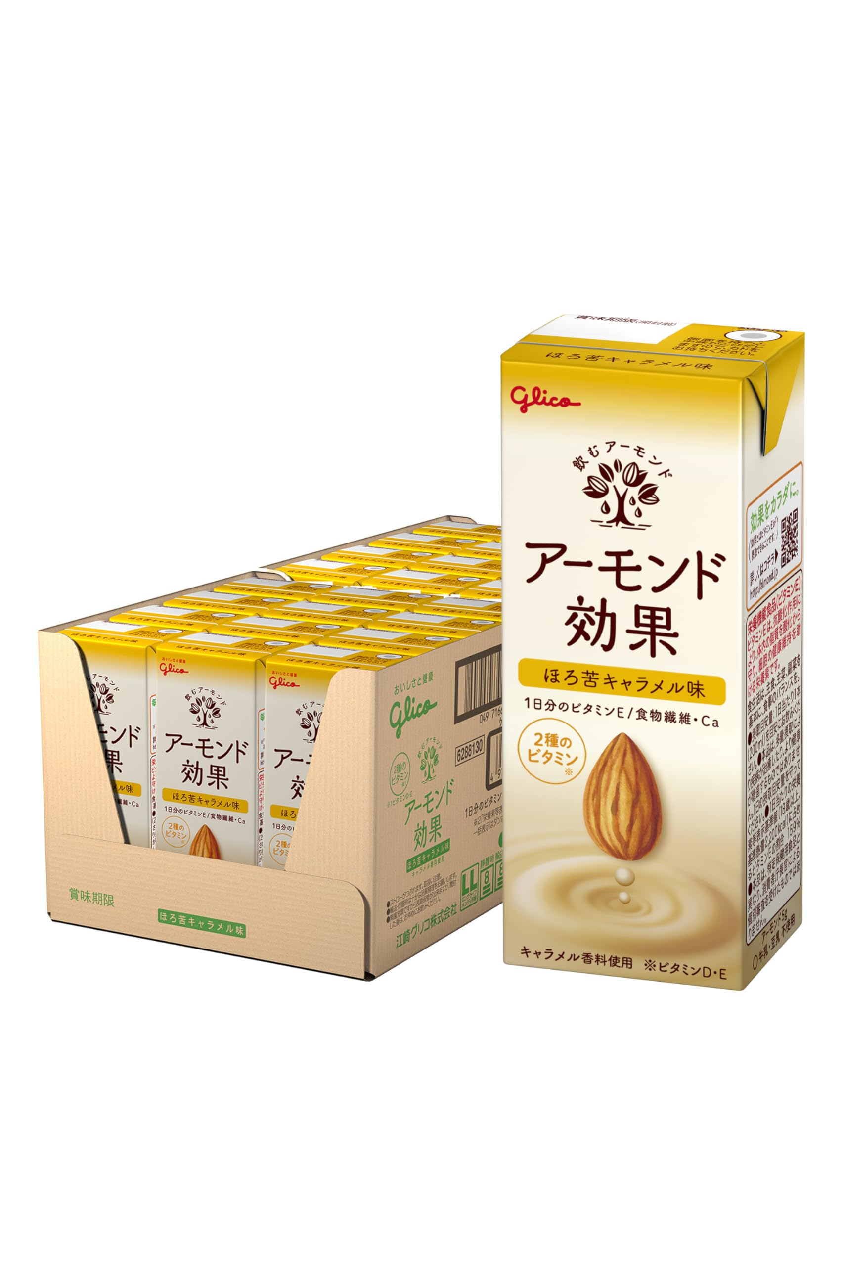 アーモンド効果 ほろ苦キャラメル味 200ml×24本 江崎グリコ 常温保存可能…