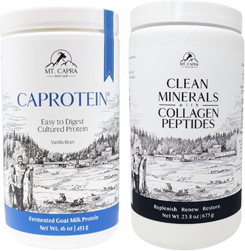 Mt. Capra - Caproteína + minerales limpios con péptidos de colágeno sin sabor