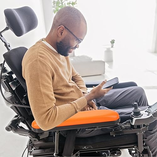 Miniatura 2 de EXCEART 2 almohadillas para brazos para silla de ruedas, almohadilla de pantorrilla para silla de ruedas, reposapiernas elevadoras, para silla de