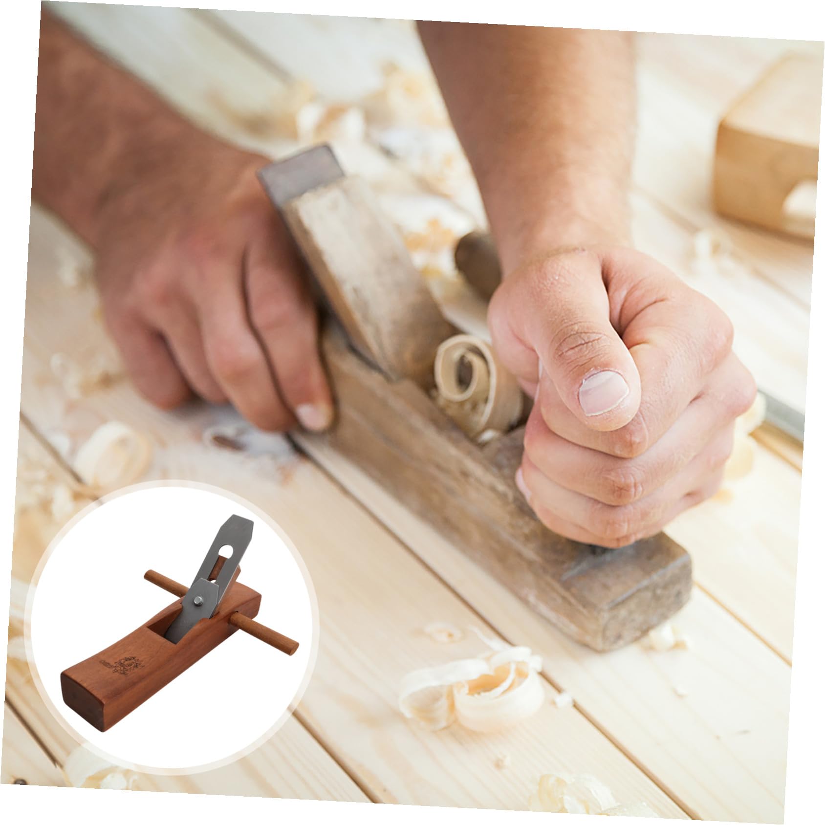 LALAFINA Pialla Manuale per Lavorazione del Legno in Legno e Lama in Acciaio Utensile Portatile per Falegnami e Carpentieri Dispositivo Durevole Facile da Usare