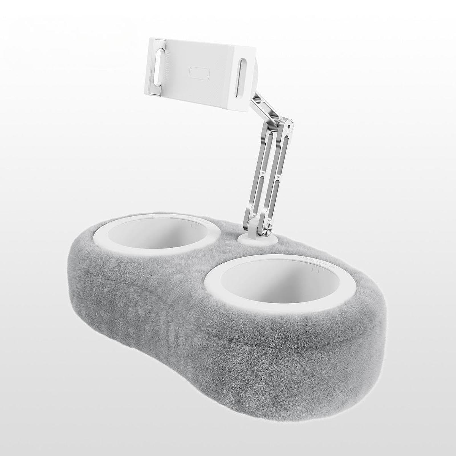 Milageto Soporte para Tableta Cojín Flexible con Ángulo Ajustable Y Brazos Articulados Multifunción Compatible con Smartphone Adecuado para Hogar Y Estudio, Gris Claro