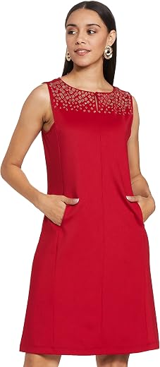 RIVER Women's 97% Polyester, 3% Lycra RS2NJDR314A Above The Knee Cocktail Dress