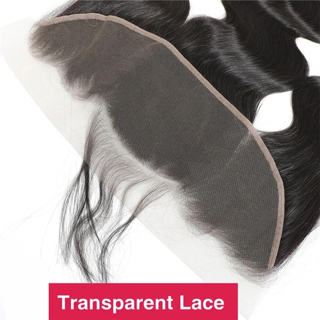 DUAUJUIU 13x4 Body Wave Lace Frontals Transparent Lace Closures Human Hair Frontal Closure Pre Plucked with Natural Hairline Free Part Ear to Ear Brazilian Hair for Women 12 Inch - Image 3