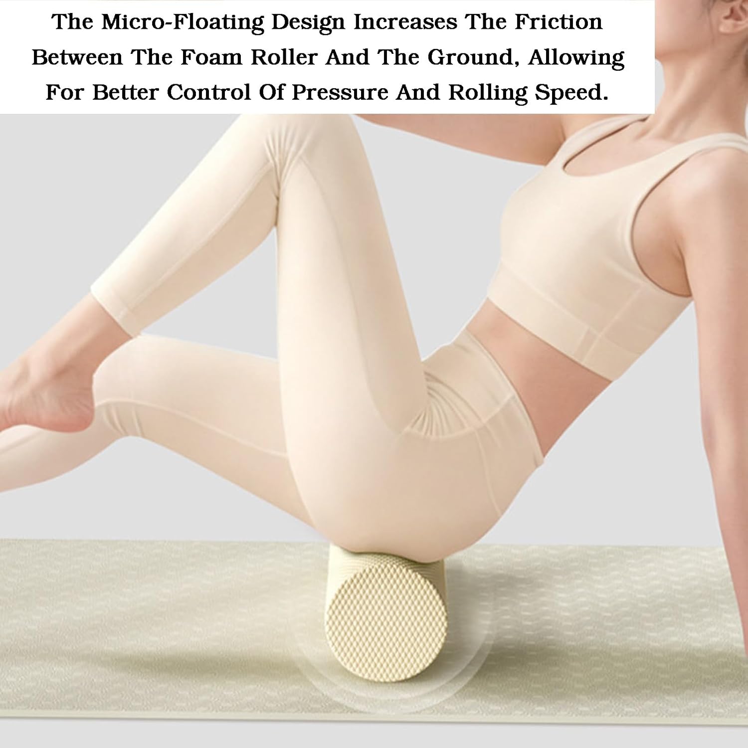 Foam Roller,High Density Fitness Exercise Foam Roller,Multi-Density Foam Massage Roller Exercise(Color3,60x12.5cm)