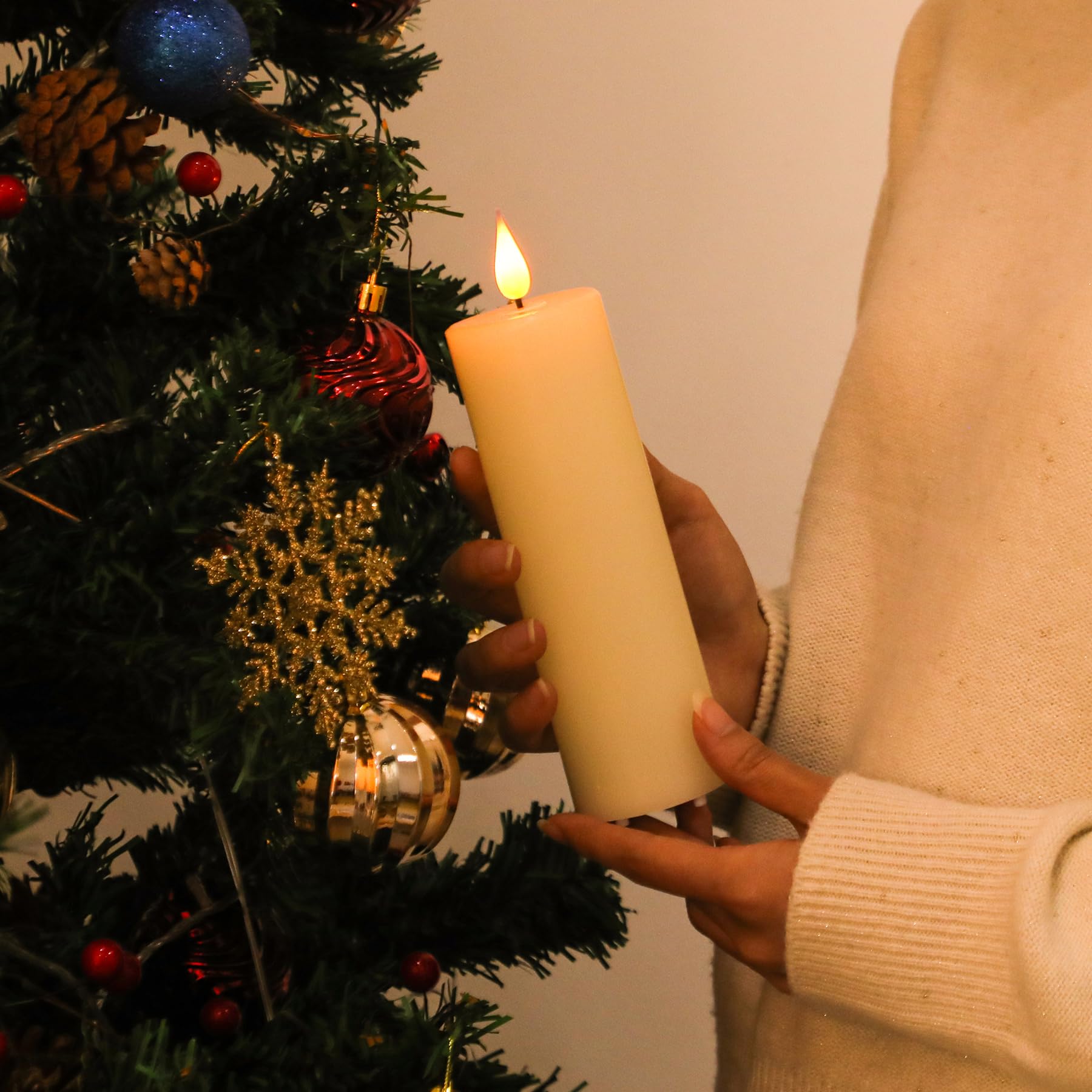 Forever Speed Candele LED Ricaricabili 6 Pezzi con Telecomando (12cm/14cm/16cm) Dimmerabile Candele Senza Fiamma con Cavo USB Flameless Candele per Decorazione per Feste, Matrimonio