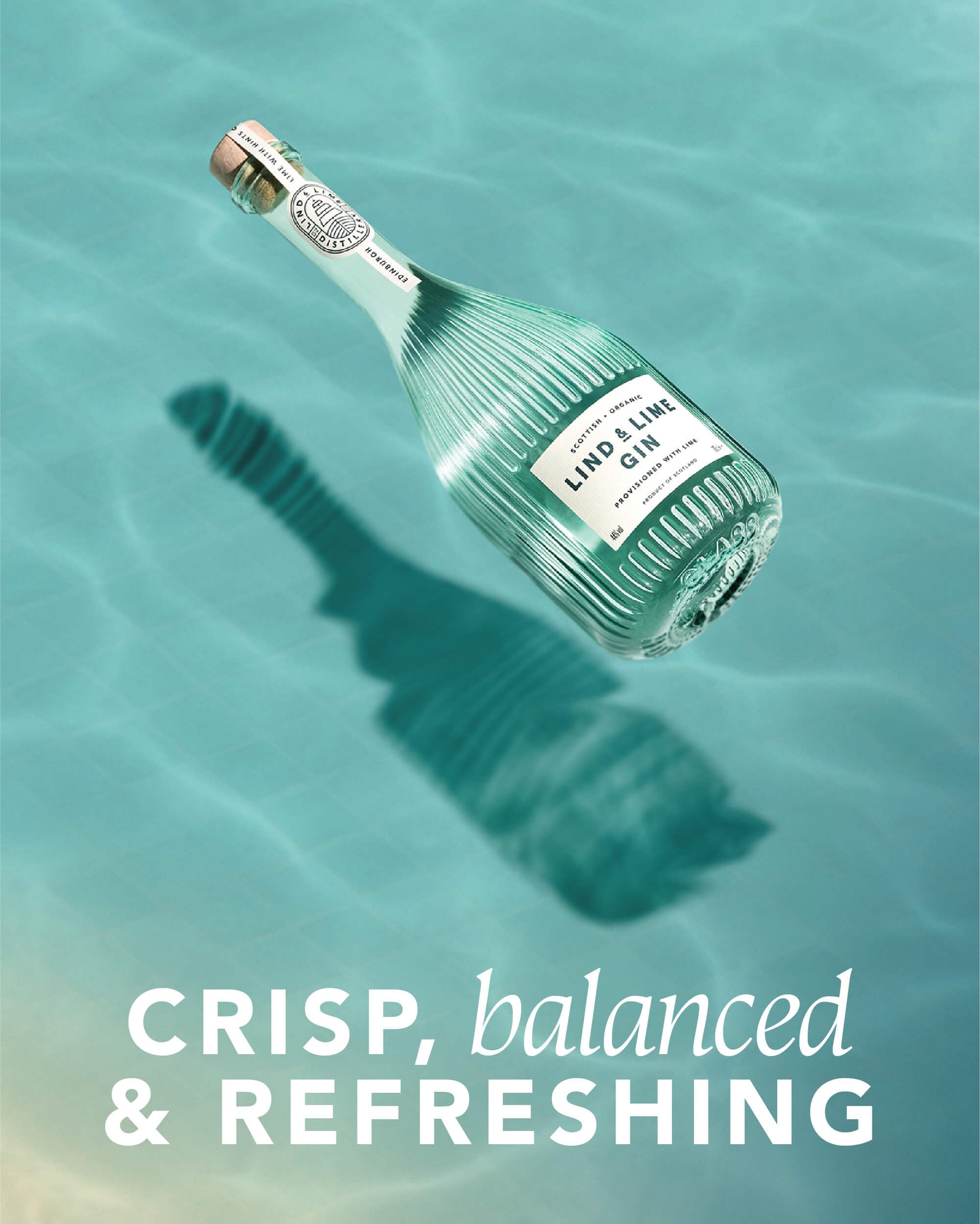 Lind & Lime | Gin aus Schottland | biologisch | 7 Botanicals | rosa Pfeffer und Limette | 100 % Plastikfrei | 100 % grüne Energie | 700 ml | 44 % Vol.