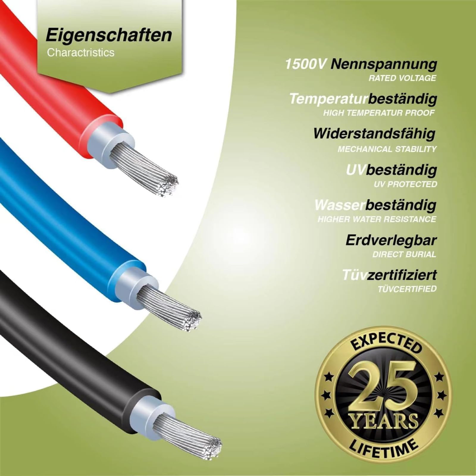 Kabel solarny 4 mm² przedłużacz kabla słonecznego 3 m, wtyczka MC4 PV wtyczka 4mm2 (4 mm²3 m czarny)