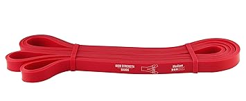 A-Tape Medium Resistance Gym Exercise Super Loop Band Aerobic & Cardio, 41 Inch Long (82 Inch Diameter) Resistance Band (Red)