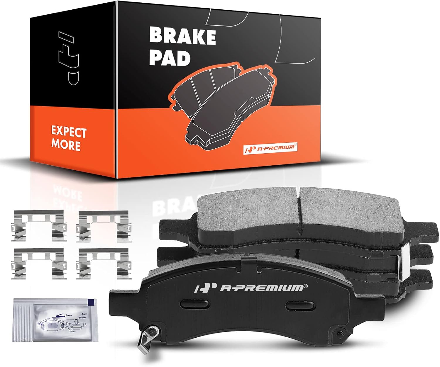 A-Premium Front Ceramic Brake Pads Set Compatible with Buick, Chevy, GMC, Isuzu, Saab and Saturn Models - Enclave, Rainier, SSR, Trailblazer, Acadia, Canyon, Envoy (XL), 9-7x, Outlook