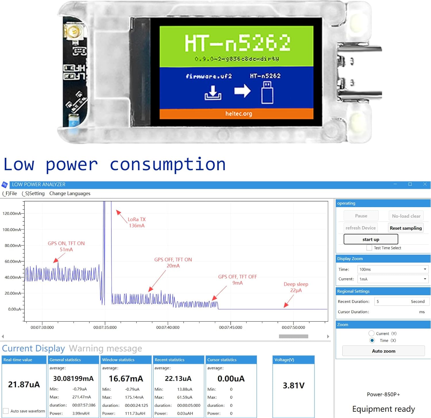 Mesh Node T114 Low Power nRF52840 SX1262 LoRa Node Development Board with 1.14 inch TFT-LCD Display Compatible with Meshtastic LoRaWAN for Arduino