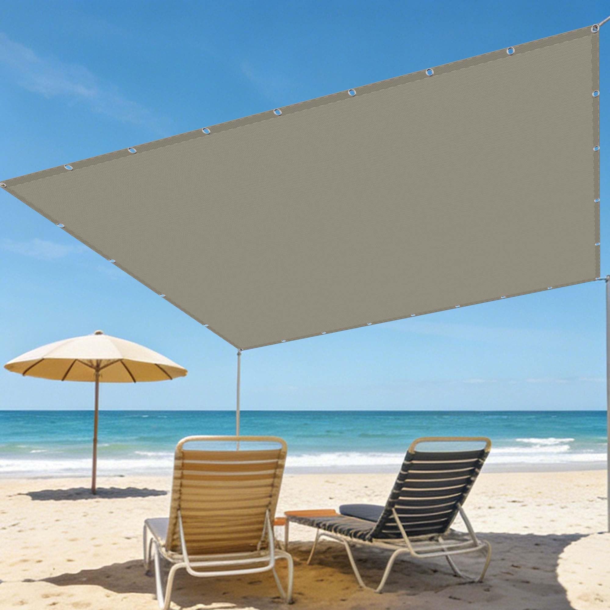 Voiles ombrages 3.6x4m extérieur anti vent pour jardin et piscine