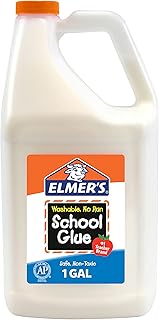 White Liquid School Glue, 1 Gallon, Safe, Washable, 1 Count, - 1 Teacher Brand, Bulk Arts & Crafts, Projects, Classroom Supplies, Great for Making Slime
