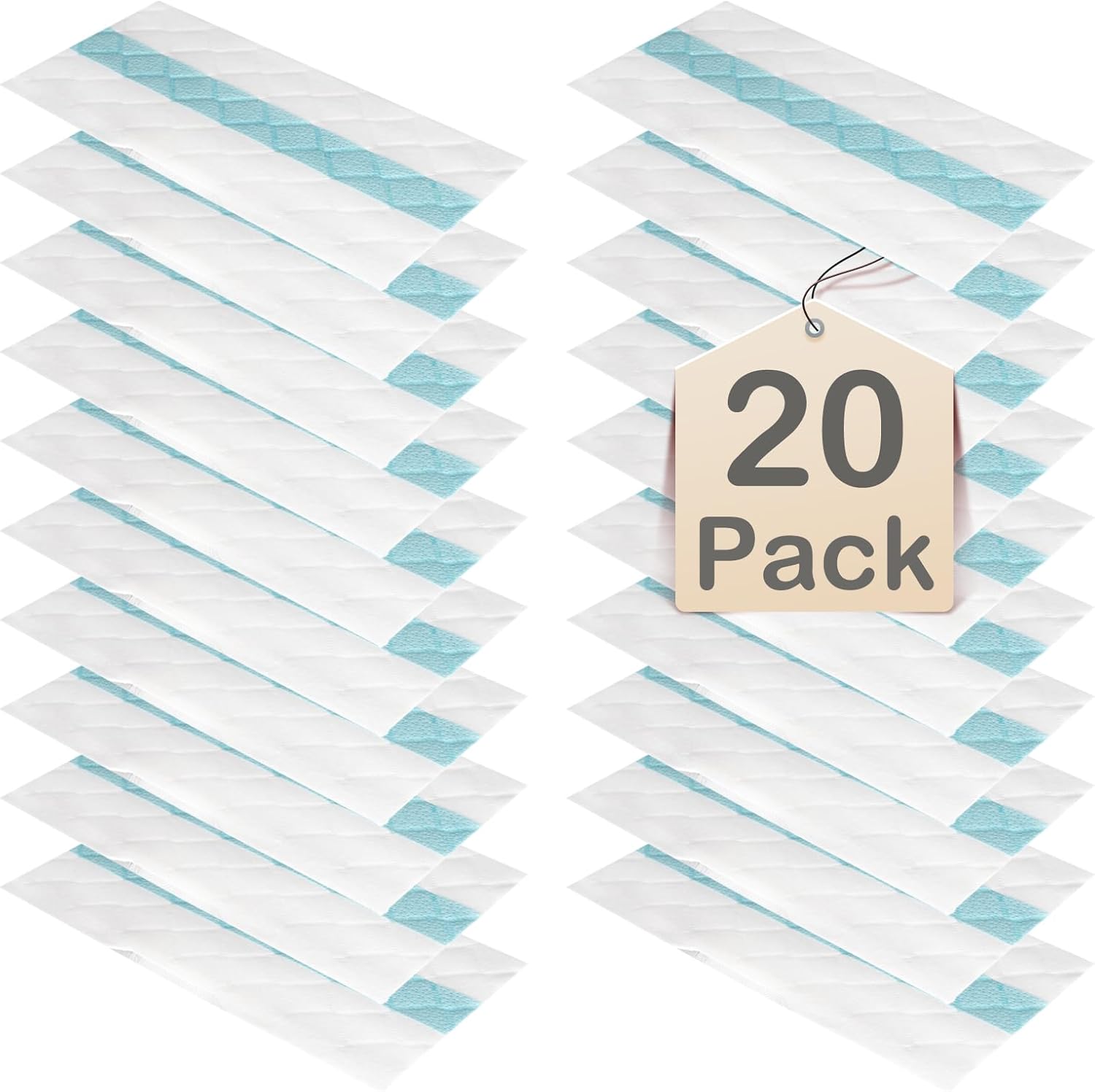20 Pack Mop Pad Refills Compatible with Shark VACMOP Vacuum VM252 VM251 VM250 VM200 VMP30 VM190, Disposable Replacement Mop Pads
