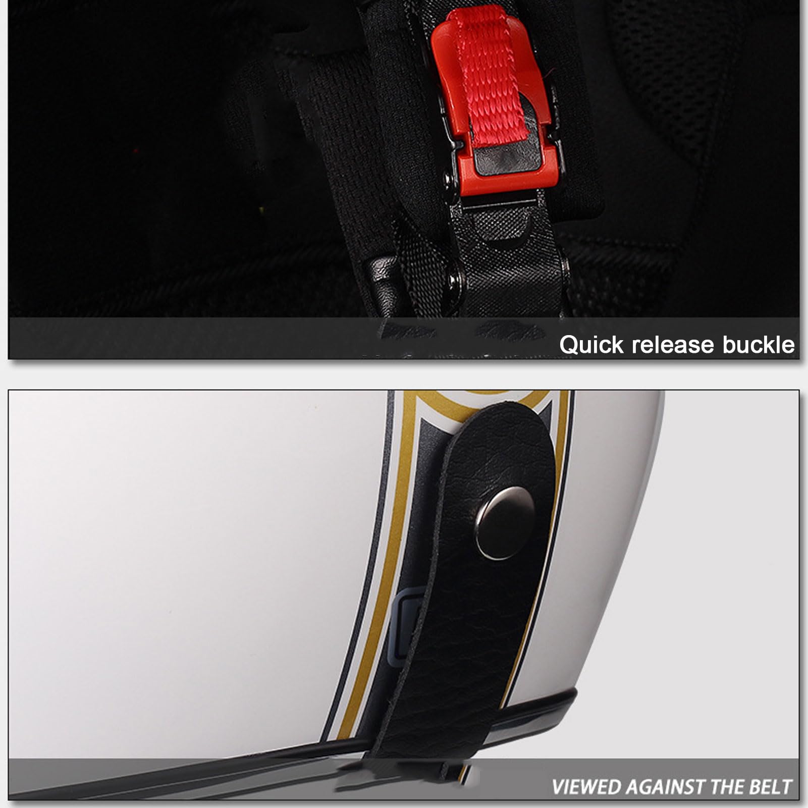 Kaski motocyklowe retro 3/4 z otwartą twarzą – lekki kask motocyklowy typu Jet, zatwierdzony przez DOT, zabytkowy kask do skutera dla motoroweru Cruiser Touring ATV, XXL=61-62cm,Style5