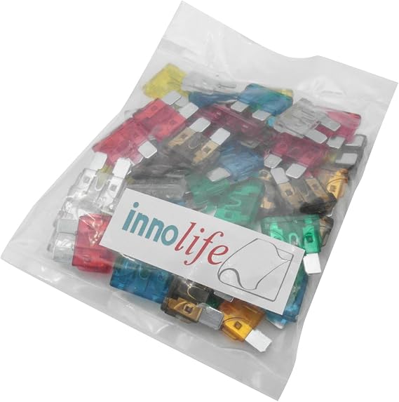 7 Kinds of ATM Standard Blade Fuses Assortment Car Fuse Set Automotive Car Trucks Boats SUV Auto Accessories 5A, 7.5A, 10A, 15A, 20A, 25A, 30A (Total 70pcs)