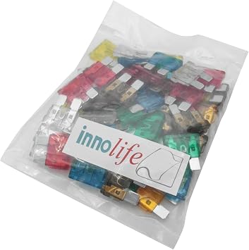 7 Kinds of ATM Standard Blade Fuses Assortment Car Fuse Set Automotive Car Trucks Boats SUV Auto Accessories 5A, 7.5A, 10A, 15A, 20A, 25A, 30A (Total 70pcs)