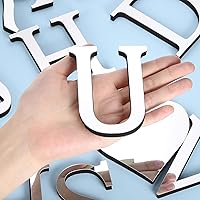 Vista 43 de PATIKIL Adhesivos de pared de acrílico 3D con letras B, autoadhesivas, para decoración del hogar, letrero artístico, para bricolaje, decoración