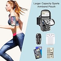 Vista 2 de Soporte para teléfono para correr, brazalete para iPhone 16 15 14 13 Pro Max 12 11 Plus X Samsung Android de hasta 6.9'', bandas universales