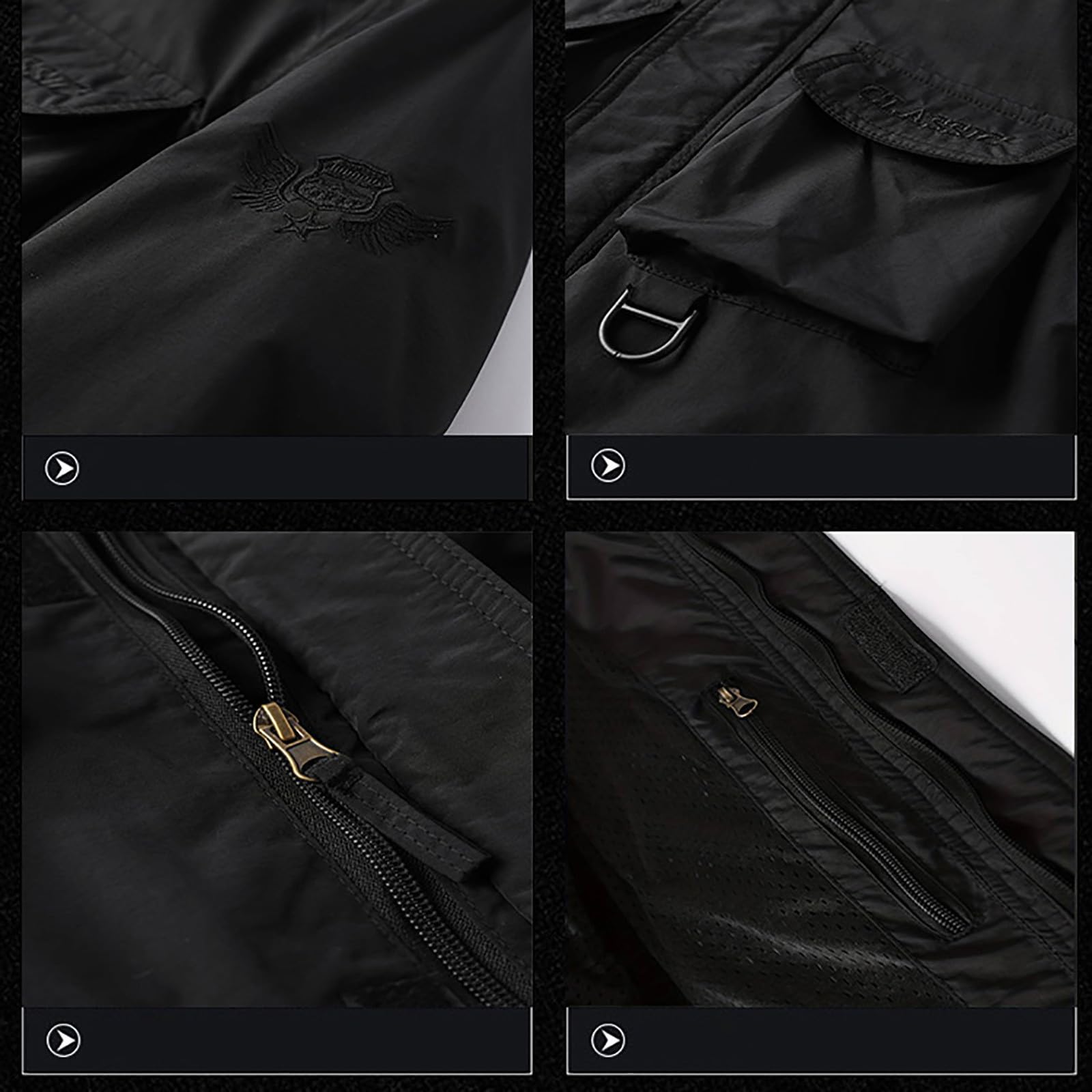 Taktische Jacke Herren Cargo Militär Outdoorjacke Winddichte Feldjacke mit Taschen Winter Arbeitskleidung