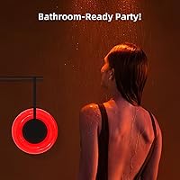 Vista 6 de Altavoz impermeable IPX7 con luz LED dinámica, altavoz de ducha Bluetooth, altavoces Bluetooth portátiles, flotante, estéreo inalámbrico verdadero