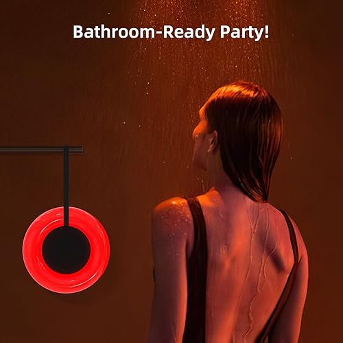 Miniatura 6 de Altavoz impermeable IPX7 con luz LED dinámica, altavoz de ducha Bluetooth, altavoces Bluetooth portátiles, flotante, estéreo inalámbrico verdadero