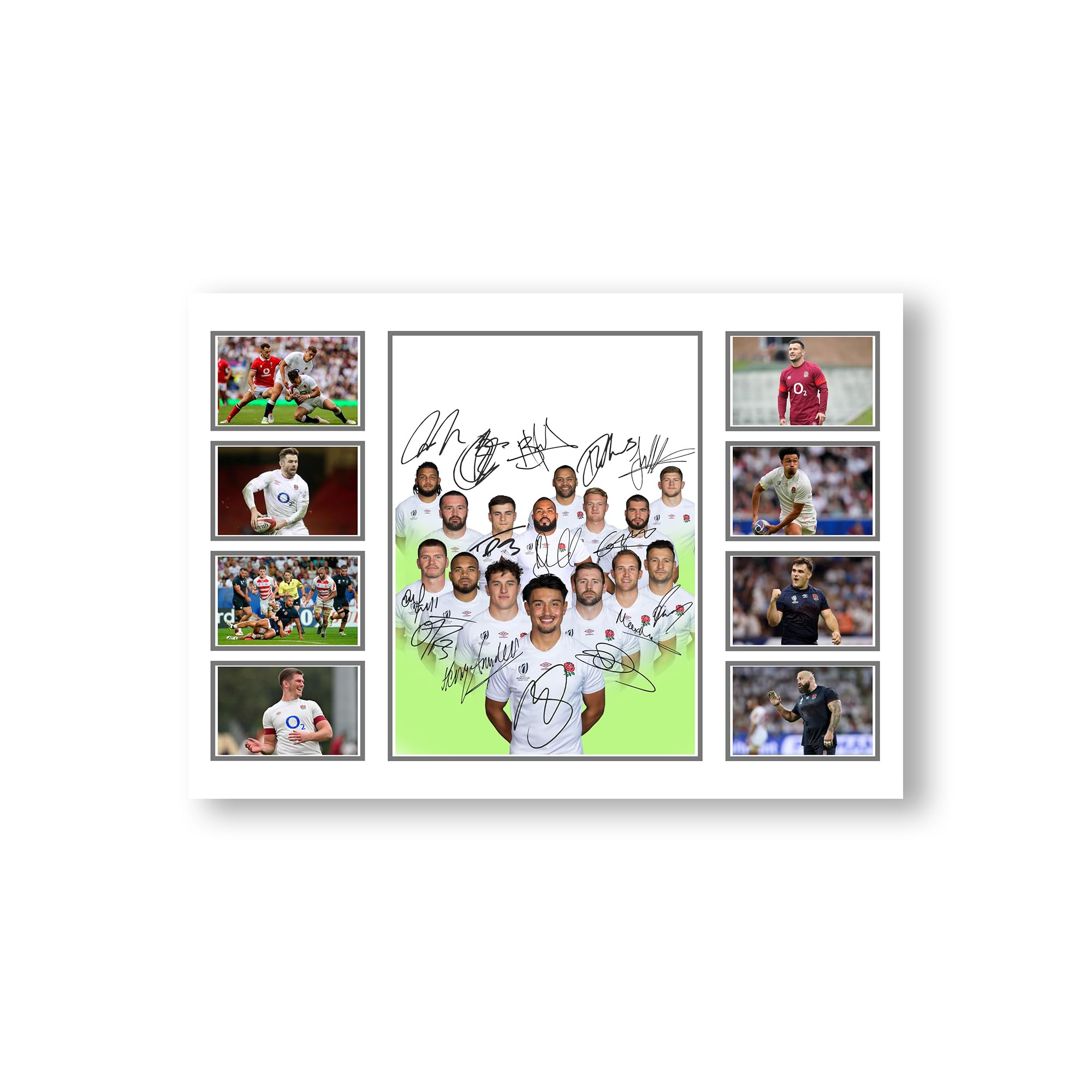 England Rugby Signed Poster Print - Limited Edition Autograph Fan Gift – Collectible Memorabilia Merchandise (Unframed A3 (30x40cm))