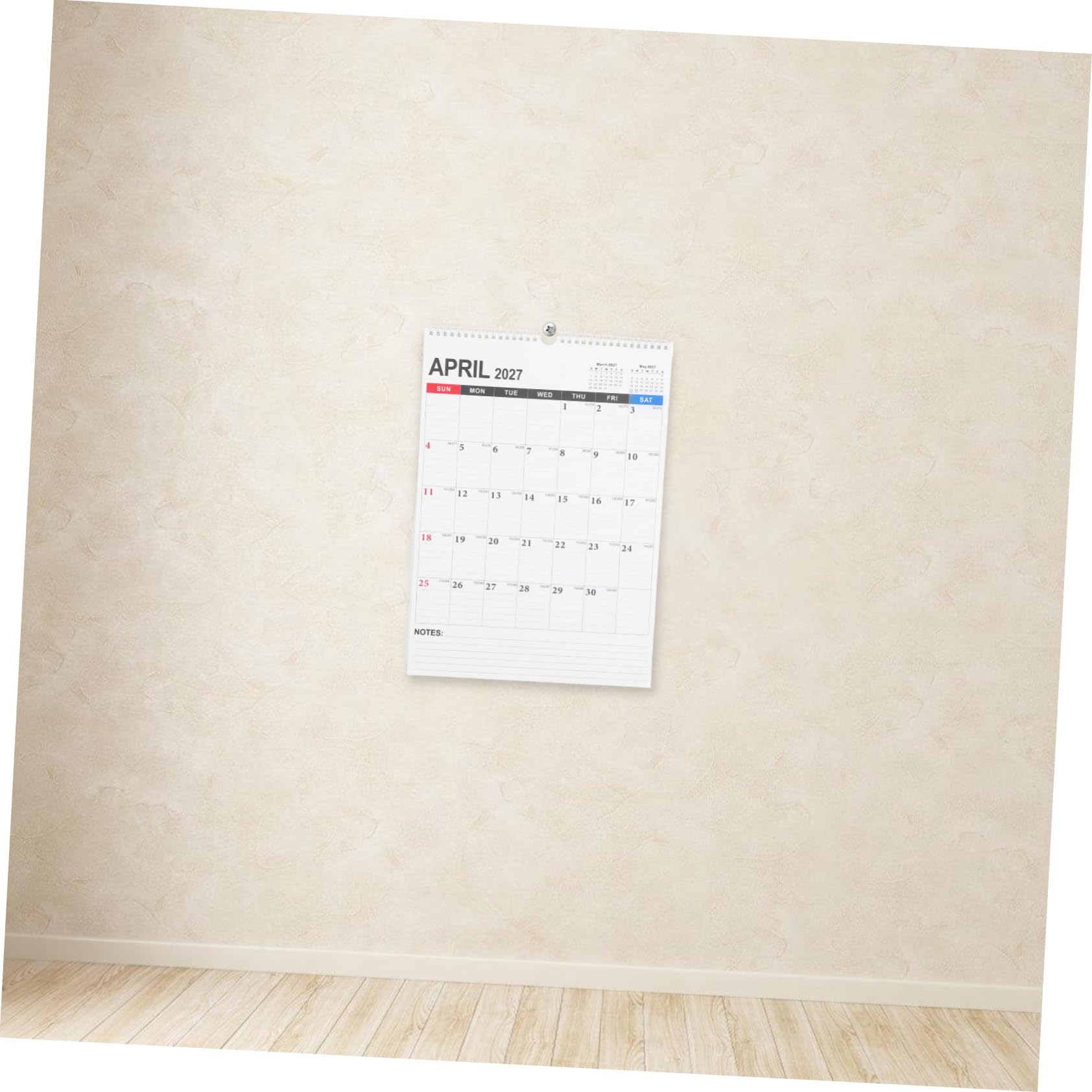 5 Stück Wandkalender Monate Englischer Monatsplaner mit Jahresübersicht Modernes Design Tägliche Terminplanung für Büro Schule und Zuhause Effiziente Zeitverwaltung